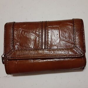 Fossil Vintage Brown Leather Trifold Wallet